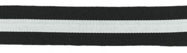 Ripsband - unelastisch 3 cm - schwarz/weiß